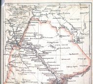 Карта Астраханской губернии Российской империи, бумага, багет, к. 19 в., н. 20 в.