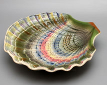 Старинное фаянсовое блюдо «Морская раковина», ЗиК Конаково, 1919-23 гг.