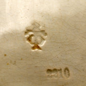 Старинное фаянсовое блюдо «Морская раковина», ЗиК Конаково, 1919-23 гг.