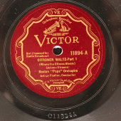 Большая пластинка с вальсом Иоганна Штрауса «Там, где цветут лимоны» ‎(Johann Strauss — Citronen Waltz), фирма Victor в Китае, Шанхай, 1930-е