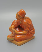 Статуэтка «Туркменская прачка», скульптор Муратов Н. Е., керамика, Гжель, 1950-60 гг. 