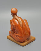 Статуэтка «Туркменская прачка», скульптор Муратов Н. Е., керамика, Гжель, 1950-60 гг. 