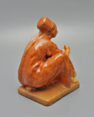 Статуэтка «Туркменская прачка», скульптор Муратов Н. Е., керамика, Гжель, 1950-60 гг. 