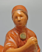 Статуэтка «Туркменская прачка», скульптор Муратов Н. Е., керамика, Гжель, 1950-60 гг. 