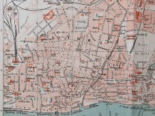 Старинная карта «Гамбург-Альтона», Большая энциклопедия, масштаб 1:17 500, Санкт-Петербург, 1900-е