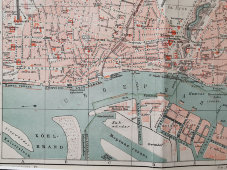 Старинная карта «Гамбург-Альтона», Большая энциклопедия, масштаб 1:17 500, Санкт-Петербург, 1900-е