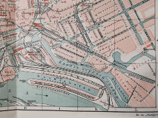 Старинная карта «Гамбург-Альтона», Большая энциклопедия, масштаб 1:17 500, Санкт-Петербург, 1900-е