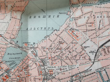 Старинная карта «Гамбург-Альтона», Большая энциклопедия, масштаб 1:17 500, Санкт-Петербург, 1900-е