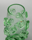 Цветочная ваза «Свежая зелень», цветное стекло, Бережанский стекольный завод, 1960-70 гг.