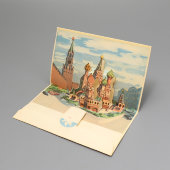 Советская почтовая объемная 3D открытка «Москва, храм Василия Блаженного», Мосгорполиграфия, 1957 г.