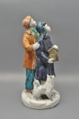 Фигурка «Друзья птиц», скульптор Холодная М. П., фанс, ЗиК Конаково, 1950-е