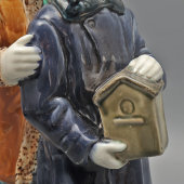 Фигурка «Друзья птиц», скульптор Холодная М. П., фанс, ЗиК Конаково, 1950-е