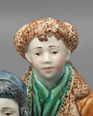 Фигурка «Друзья птиц», скульптор Холодная М. П., фанс, ЗиК Конаково, 1950-е
