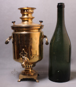 Бутылка из-под шампанского огромного размера, стекло, Россия, до 1917 г.