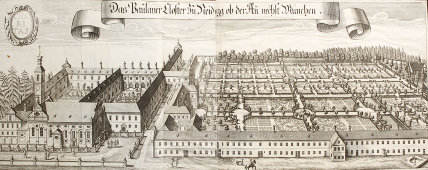 Старинная гравюра «Das Baulaner Uofter Bù Neidegg ob der Än nechli Vanchen», Германия, 1700-е годы