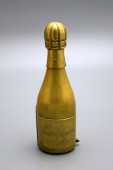 Набор для специй в виде бутылки шампанского, Франция, 1930-40 годы, латунь, стекло