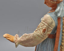 Советская интерьерная скульптура «Плясунья в сарафане и кокошнике», керамика, Гжель, 1950-60 гг.