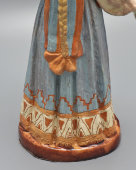 Советская интерьерная скульптура «Плясунья в сарафане и кокошнике», керамика, Гжель, 1950-60 гг.