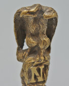 Старинная сургучная печать с орлом и латинской буквой «N», бронза, Франция, н. 20 в.