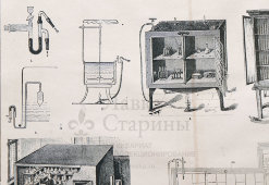 Старинная гравюра «Термостаты», бумага, Брокгауз и Ефрон​, Санкт-Петербург, 1900-е