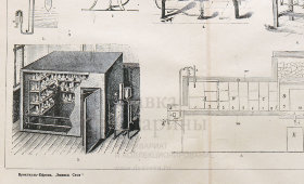 Старинная гравюра «Термостаты», бумага, Брокгауз и Ефрон​, Санкт-Петербург, 1900-е