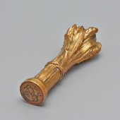 Старинная личная печать «Сноп пшеницы», бронза, Европа, кон. 19, нач. 20 вв.