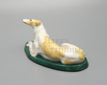 Статуэтка «Левретка», скульптор Воробьев Б. Я., фарфор, анималистика ЛФЗ, кон. 1930-х