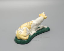 Статуэтка «Левретка», скульптор Воробьев Б. Я., фарфор, анималистика ЛФЗ, кон. 1930-х