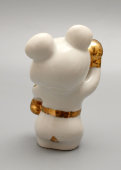 Статуэтка «Мишка олимпийский боксер» с позолотой, олимпийский сувенир, Олимпиада-80