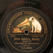 Берта Андерштейн (мазурка) и Русское Интермеццо (Франке), Gramophone concert record, кон. 1900-х