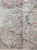 Старинная карта «Прибалтийский край Российской империи», Большая энциклопедия, масштаб 1:3 700 000, Санкт-Петербург, 1900-е