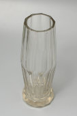 Советская декоративная, цветочная ваза «Граненая», стекло, 1960-70 гг.
