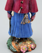 Антикварная фарфоровая статуэтка «Китаец с косой», завод Попова, Россия, 19 век