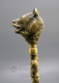 Старинная бронзовая ложка для обуви «Медведь»