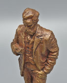 Кабинетная настольная скульптура «Академик Владимир Иванович Вернадский», бронза, камень, Россия, 2000-е