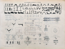 Старинная гравюра «Фасонные железо и сталь», бумага, Брокгауз и Ефрон​, Санкт-Петербург, 1900-е