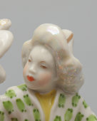 Статуэтка «Казахский мальчик с беркутом», скульптор Малышева Н. А., фарфор, Дулево, 1953 г.