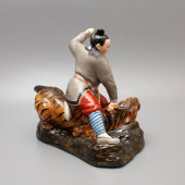 Фарфоровая статуэтка «Схватка с тигром», Китай, 1970-е