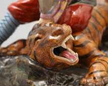 Фарфоровая статуэтка «Схватка с тигром», Китай, 1970-е