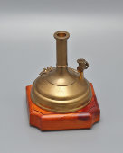 Макет старинной пивоварни, миниатюрный пивоваренный котел, подарок пивовару, латунь, дерево, Европа, 1960-70 гг.