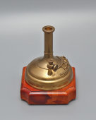 Макет старинной пивоварни, миниатюрный пивоваренный котел, подарок пивовару, латунь, дерево, Европа, 1960-70 гг.