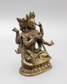 Старинная статуэтка буддийской богини Намгьялмы, бронза, Китай, 19 в.