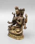 Старинная статуэтка буддийской богини Намгьялмы, бронза, Китай, 19 в.