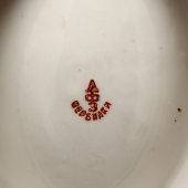 Фарфоровая пепельница под золото, фарфор ДФЗ Вербилки, СССР, 1950-60 гг.