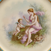 Фарфоровая тарелка «Обнаженная с амуром», художник De Michel, Севрская мануфактура, Франция, 1830-40 гг.