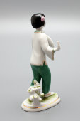 Фигурка «Китаянка с веером», скульптор Столбова Г. С., фарфор ЛФЗ, редкая роспись