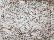 Старинная карта «Китай и Япония», Большая энциклопедия, масштаб 1:18 500 000, Санкт-Петербург, 1900-е