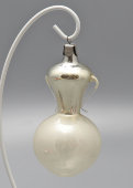 Винтажная ёлочная игрушка «Кувшин с цветами», стекло, СССР, 1950-60 гг.