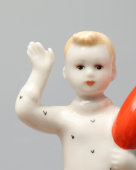 Фигурка «Мальчик с шариками» (На парад), скульптор Столбова Г. С., ЛФЗ, 1950-60 гг.