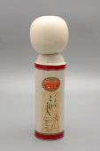 Сувенирная фарфоровая бутылка из-под саке в виде национальной японской куклы «Кокэси», Япония, 1950-е